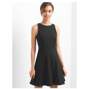 Gap fit and flare wrap dress, true black, size 4P